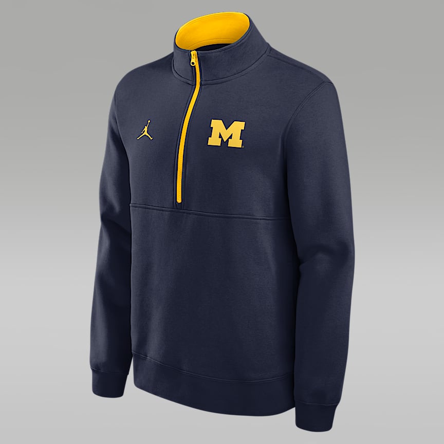 Michigan Stride Men's Jordan Brand Dri-FIT College 1/2-Zip Long